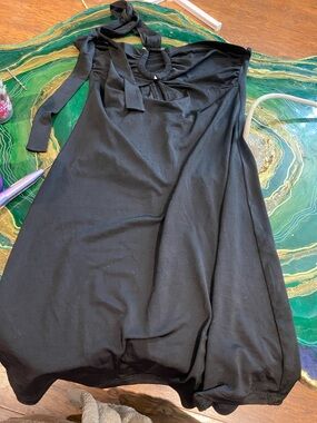 Black Mini Dress with Halter Tie